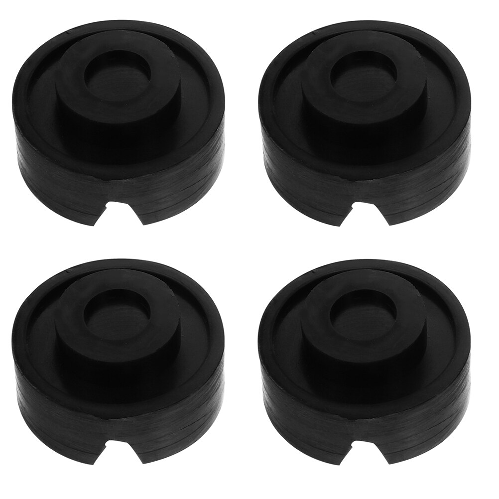 4pcs Auto Lift Jack Stand Rubber Pads Durable Rubber Floor Jack Pads (Black)
